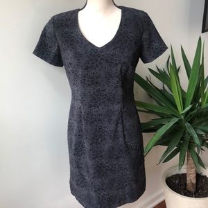 CDC Petites Blue-Grey Animal Print Short Dress